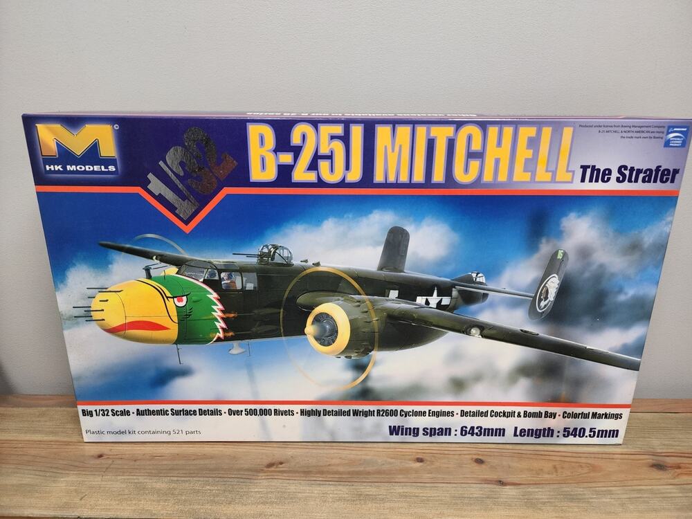 HK models 1/32 scale B-25 J Mitchell The Strafer 01E02kit